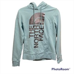Women’s The North Face Spell Out Pullover Hoodie Small Sweatshirt Trivert Logo